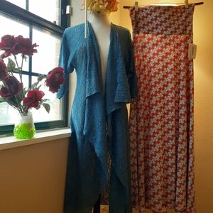 New LuLaRoe Skirt + Shirley Lace Kimono